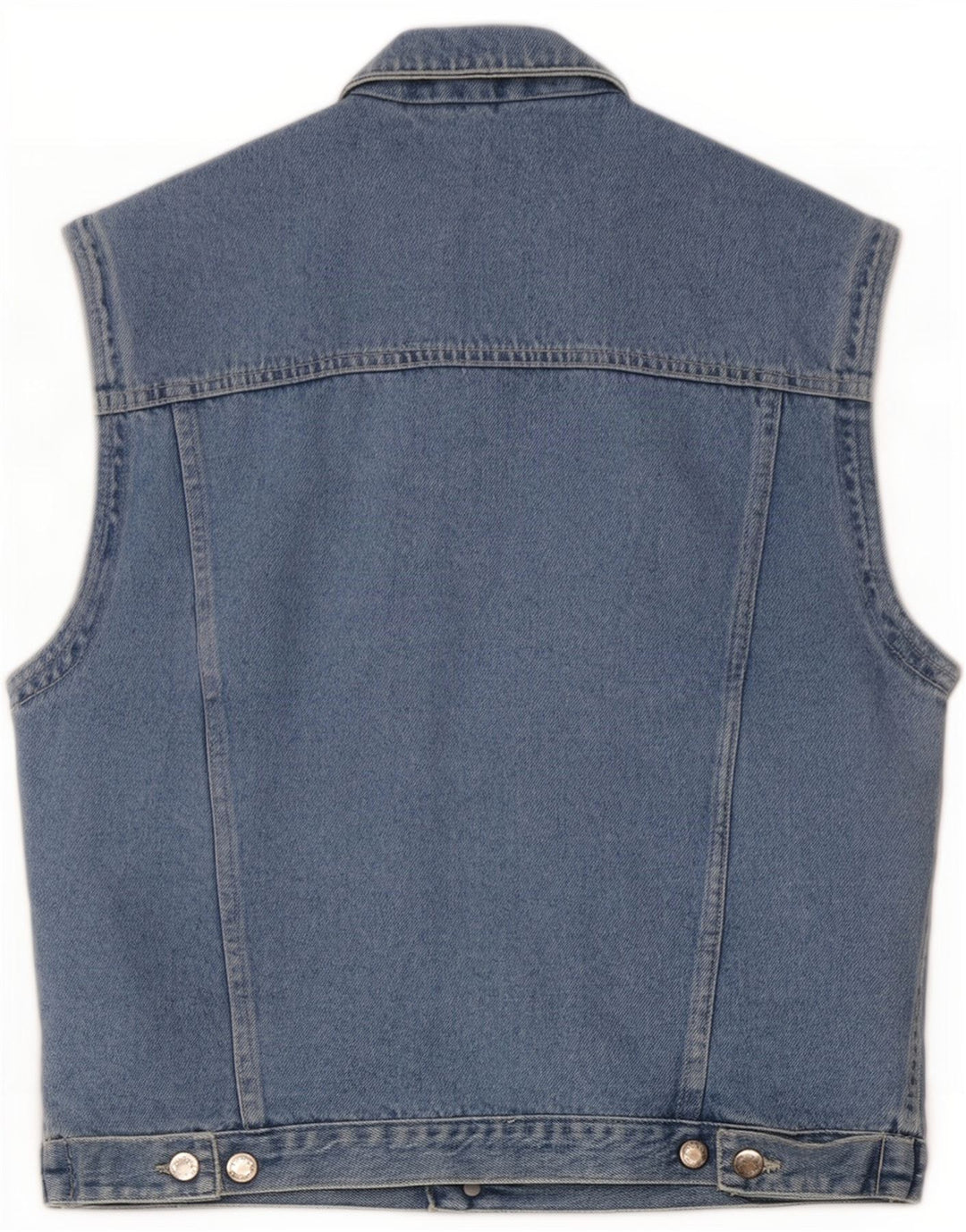 Vintage Mens Denim Gilet IT 46 Small Blue Cotton