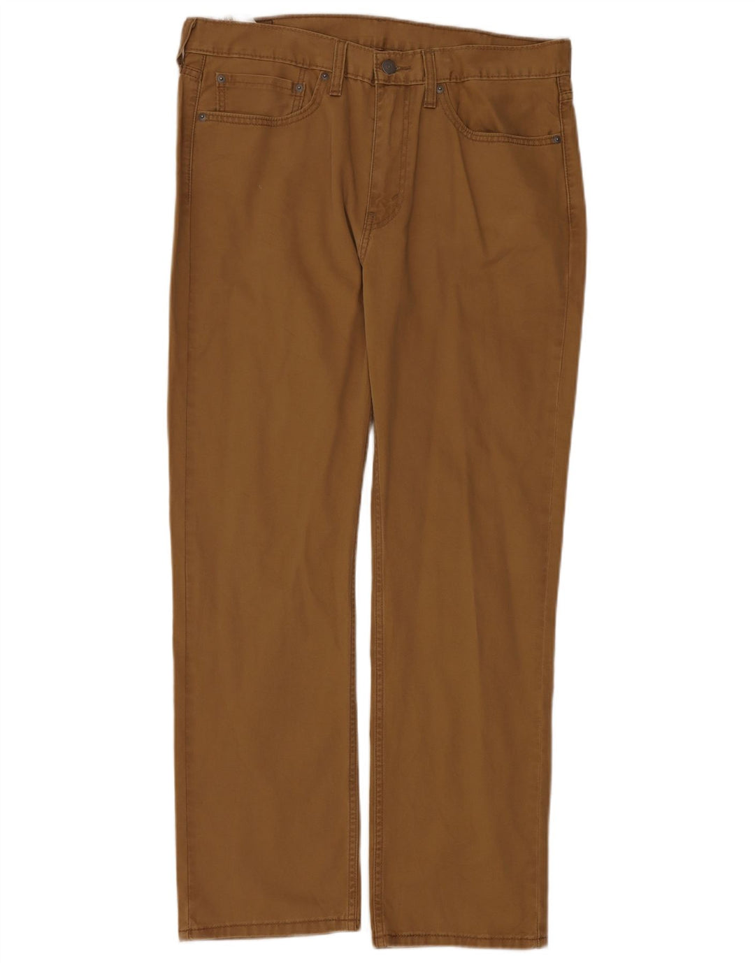 LEVI'S Mens 514 Straight Casual Trousers W34 L30 Brown Cotton