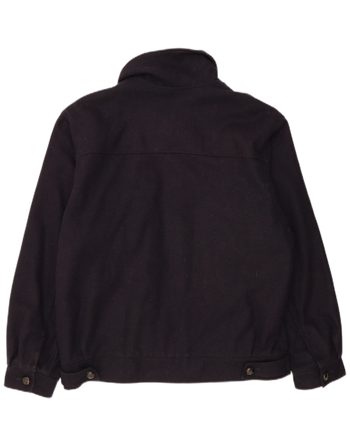 VINTAGE Mens Bomber Jacket UK 40 Large Navy Blue