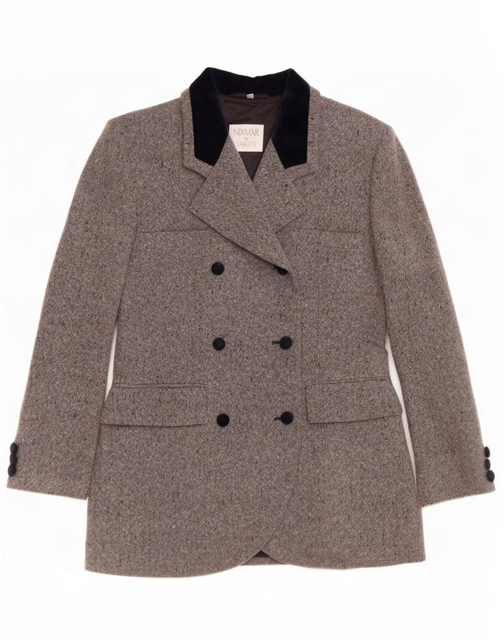 Nixmar By Lancetti Womens Blazer Jacket IT 46 Large Grey Flecked