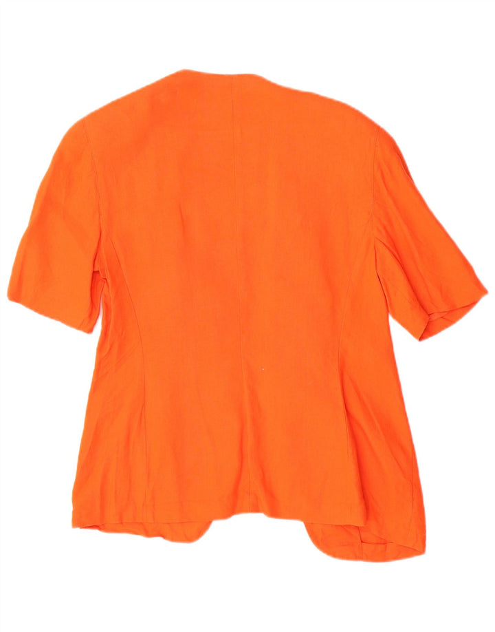 Genny Womens 2 Piece Set US 10 Large Orange Linen