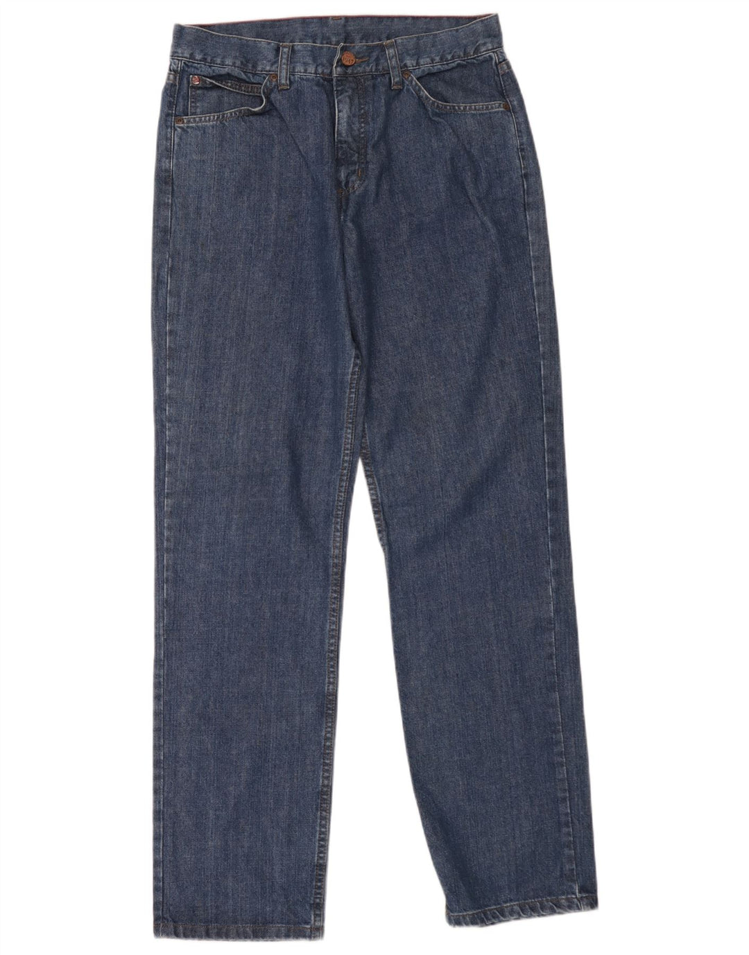 Wrangler Mens Straight Jeans W34 L33 Blue Cotton