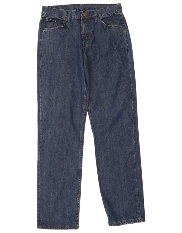 Wrangler Mens Straight Jeans W34 L33 Blue Cotton