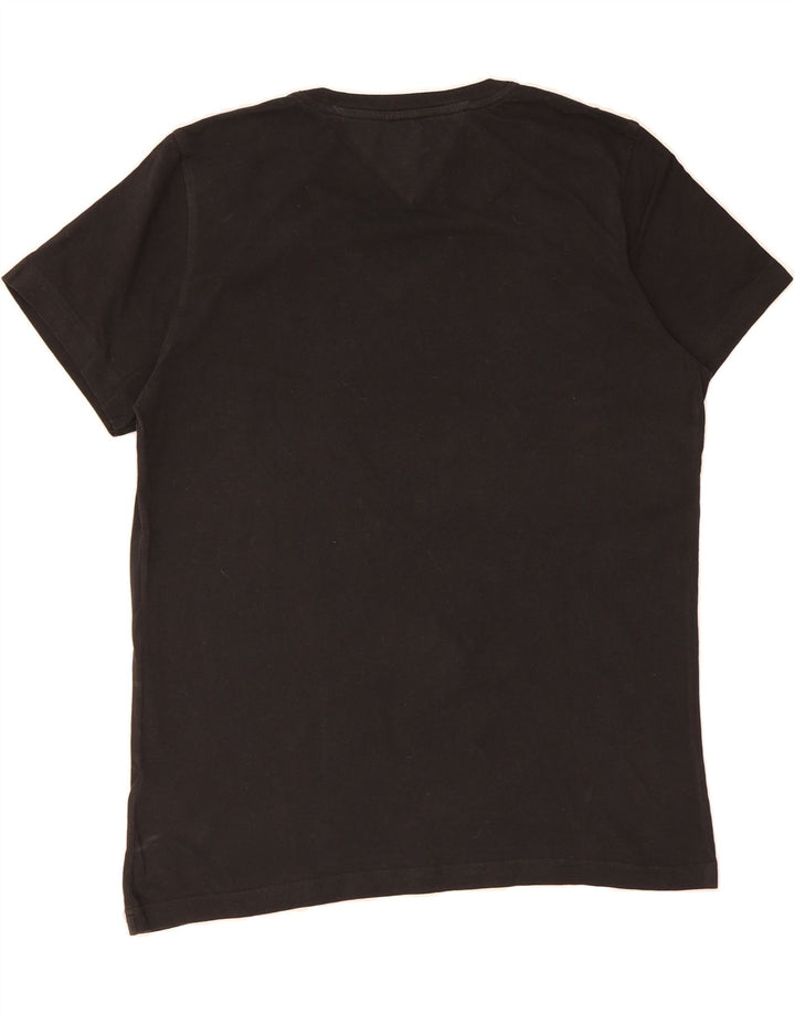 TOMMY HILFIGER Mens T-Shirt Top XL Black Cotton Vintage Tommy Hilfiger and Second-Hand Tommy Hilfiger from Messina Hembry 