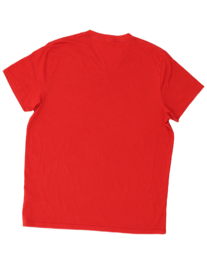 HOLLISTER Mens T-Shirt Top Medium Red Cotton