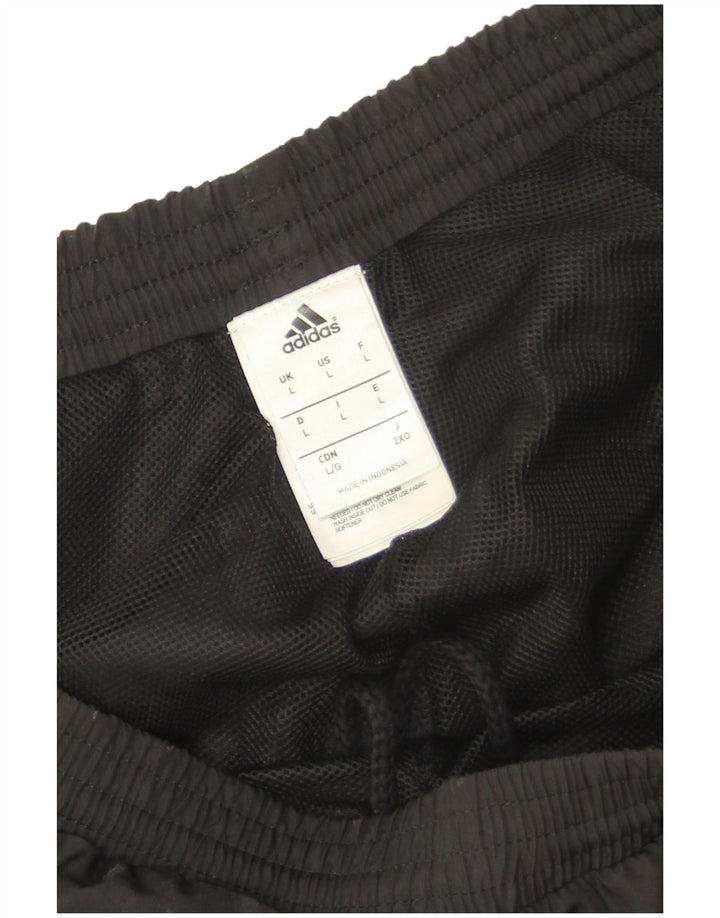 Adidas Mens Tracksuit Trousers Joggers Large  Black Polyester