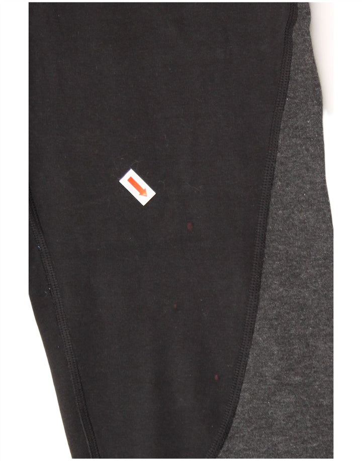 NIKE Womens Dri Fit Capri Leggings UK 12 Medium  Black Colourblock