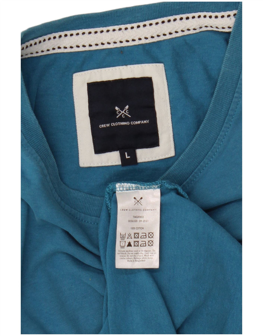Crew Clothing Mens T-Shirt Top Large Blue Cotton