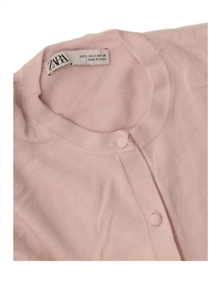 Zara Womens Cardigan Sweater UK 10 Small Pink
