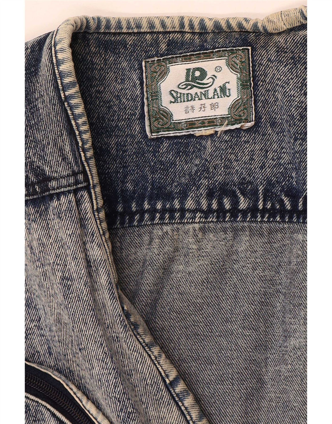 Vintage Mens Denim Gilet UK 40 Large Blue