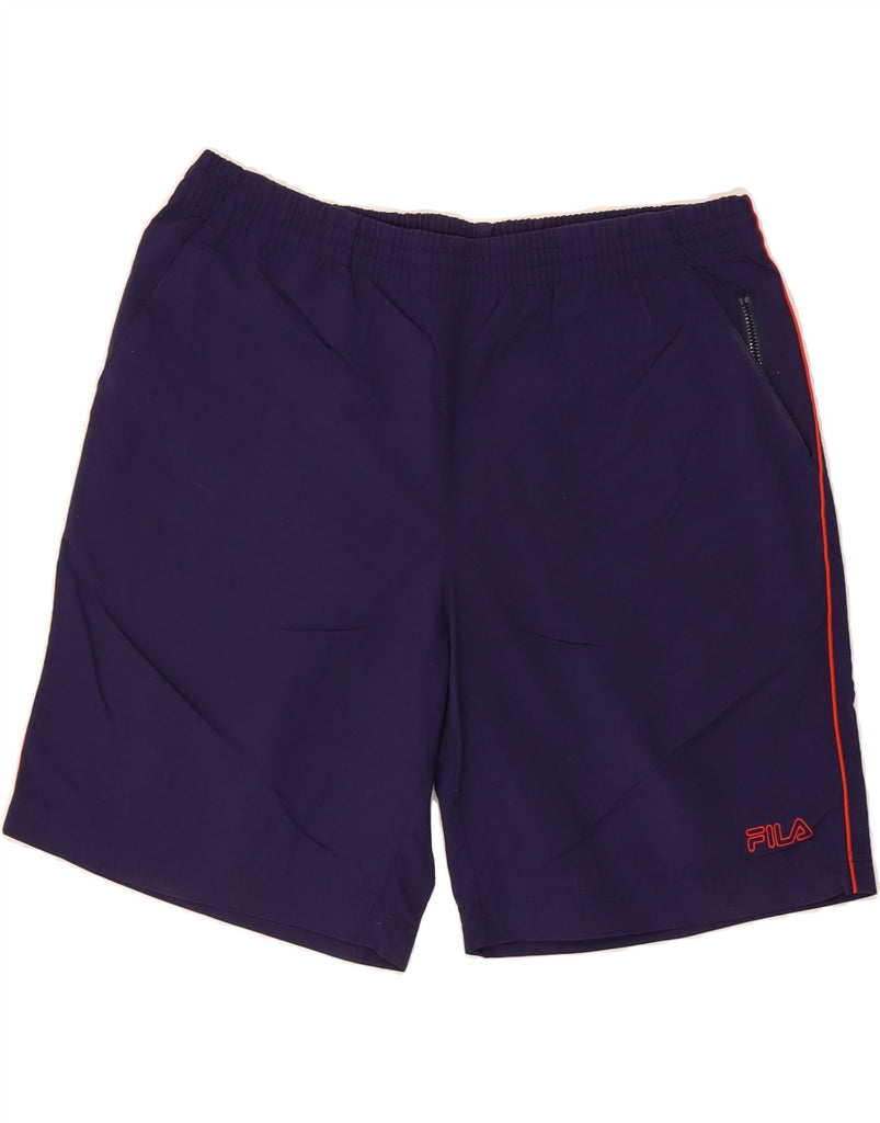 FILA Mens Sport Shorts IT 50 Large  Navy Blue Polyamide Vintage Fila and Second-Hand Fila from Messina Hembry 