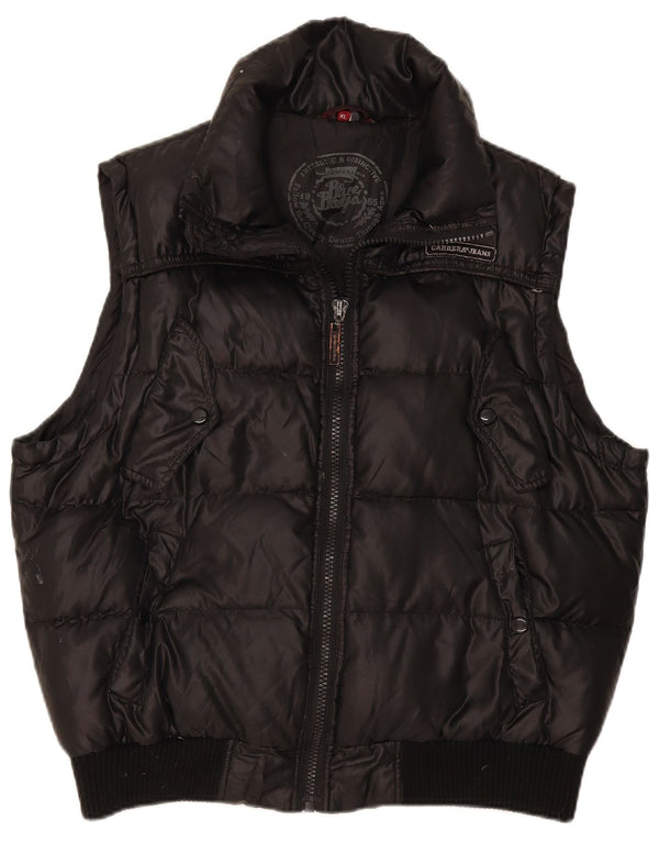 Carrera Mens Padded Gilet UK 42 XL Black Polyester