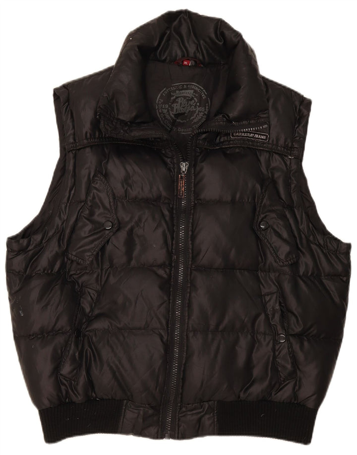 Carrera Mens Padded Gilet UK 42 XL Black Polyester