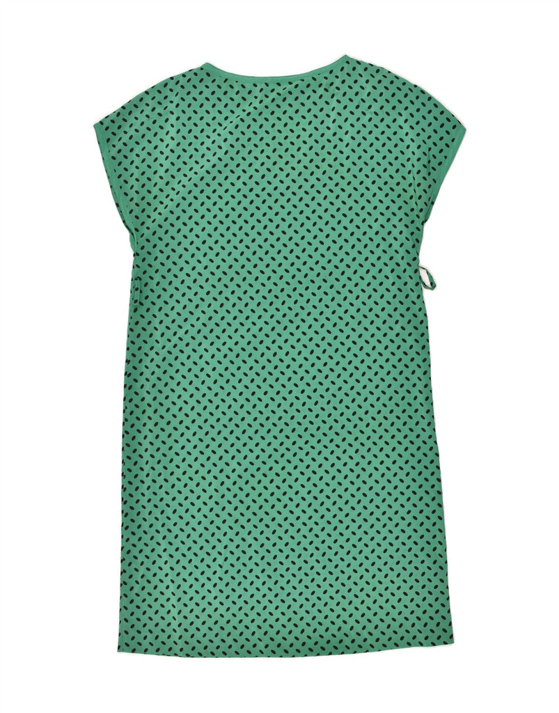 VINTAGE Womens Sleeveless Shift Dress UK 14 Medium Green Spotted | Vintage Vintage | Thrift | Second-Hand Vintage | Used Clothing | Messina Hembry 