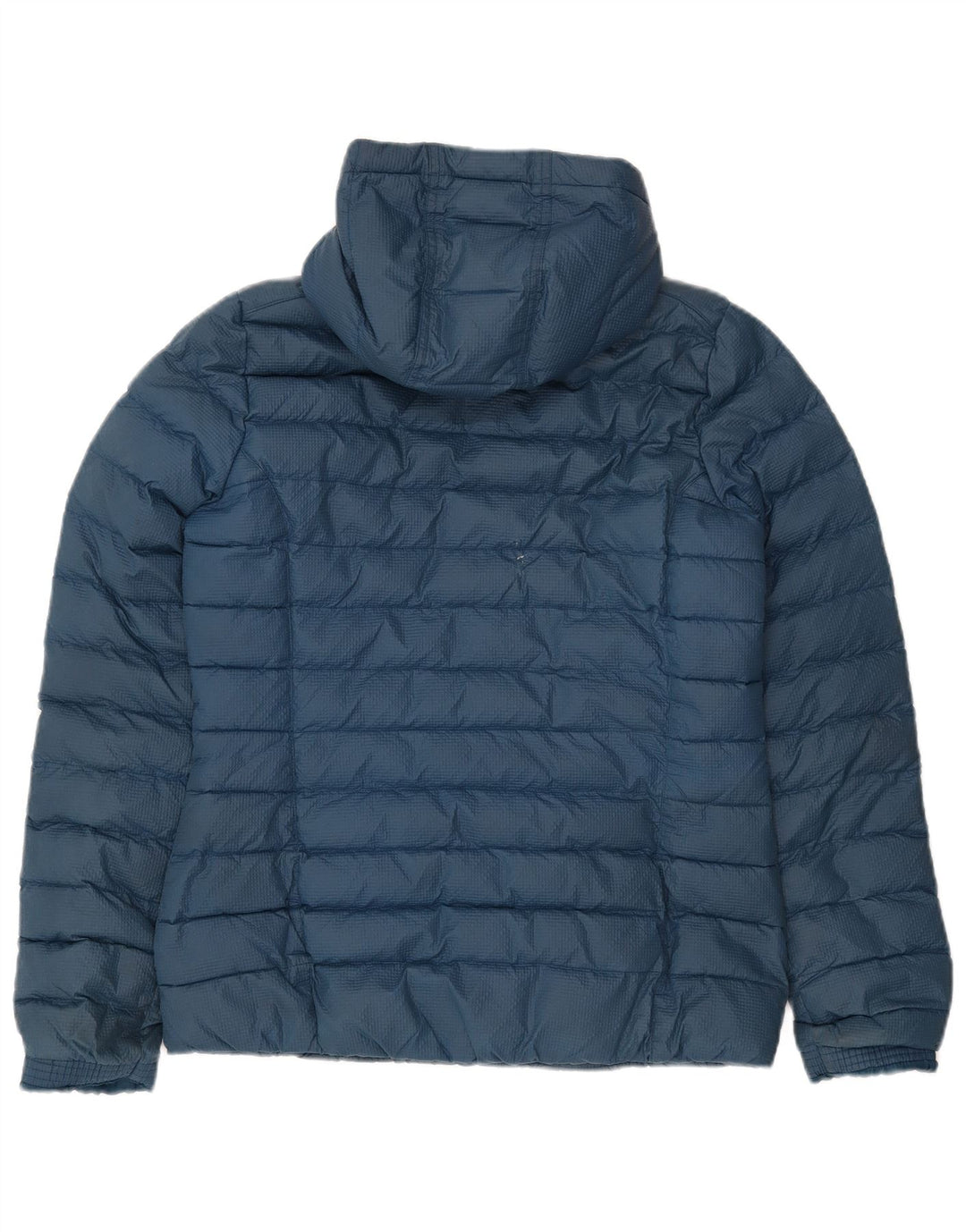 Adidas Womens Hooded Padded Jacket UK 14 Medium Blue Nylon