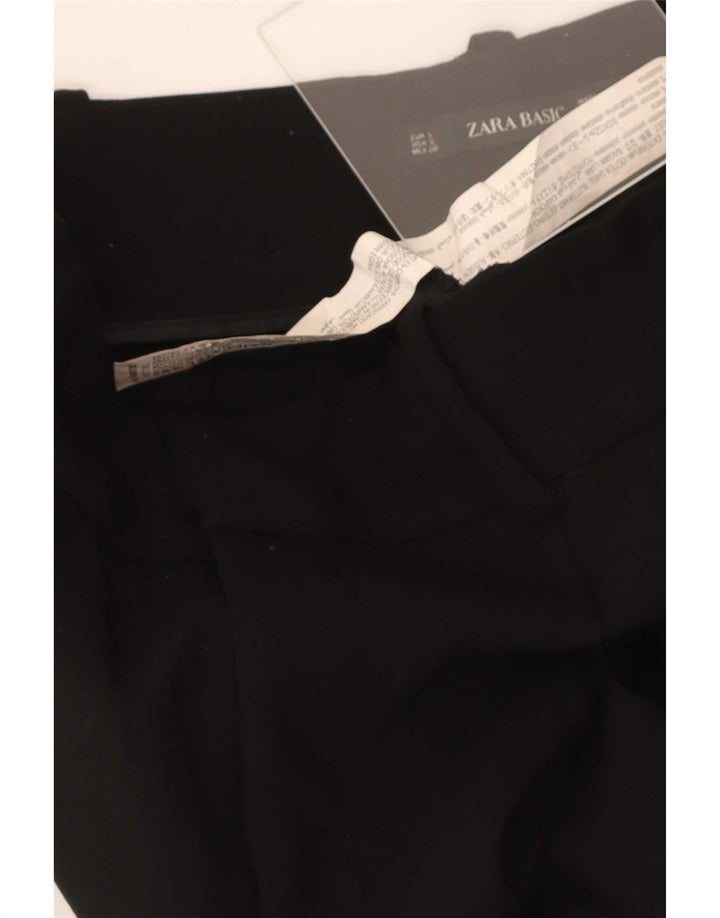 Zara Womens Pegged Suit Trousers Small W26 L27 Black Polyester