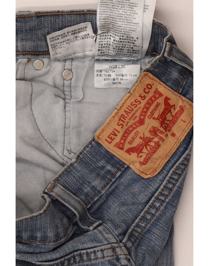 Levi's Womens 511 Slim Jeans W28 L30 Blue Cotton