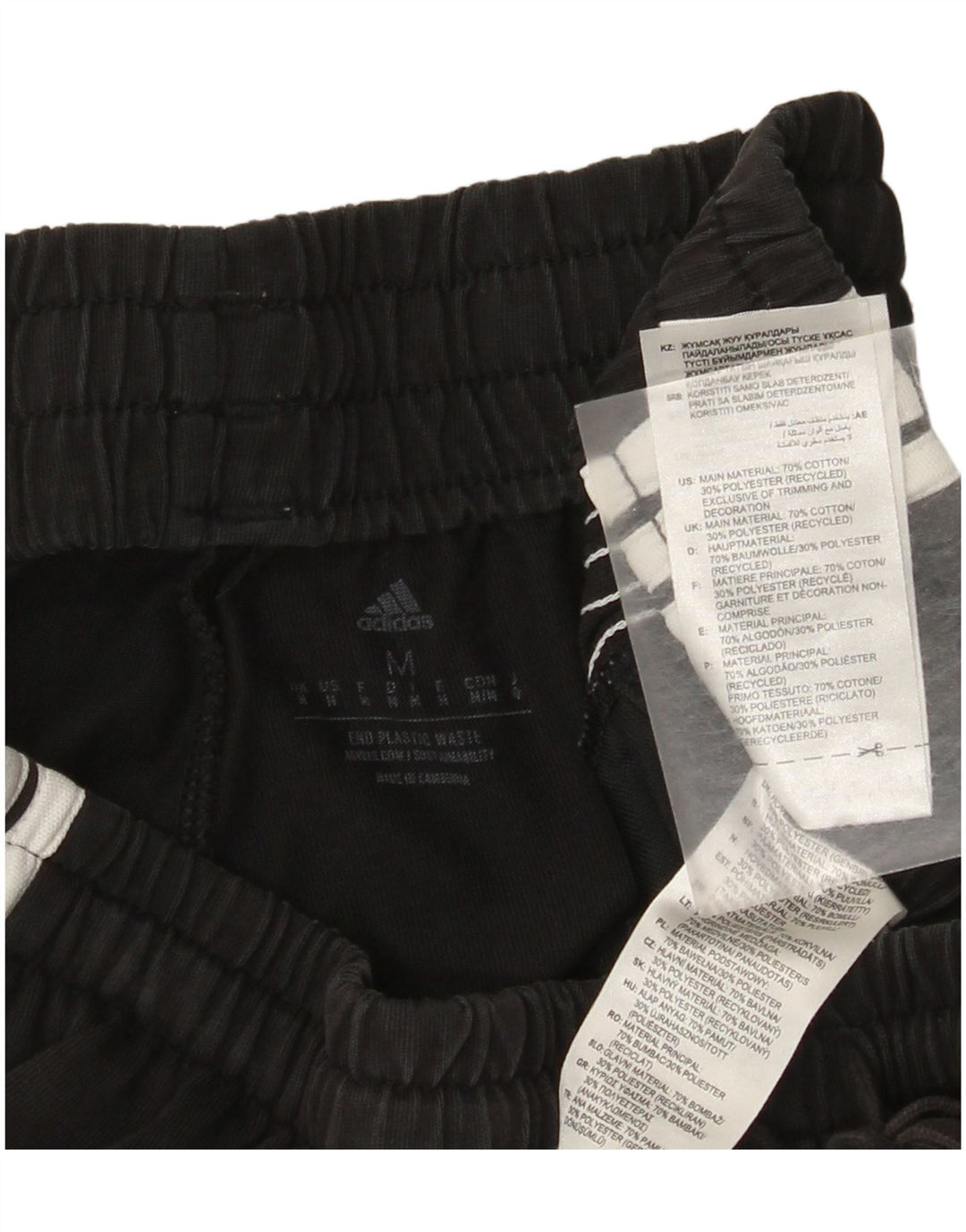 Adidas Womens Tracksuit Trousers UK 14 Medium Black Cotton