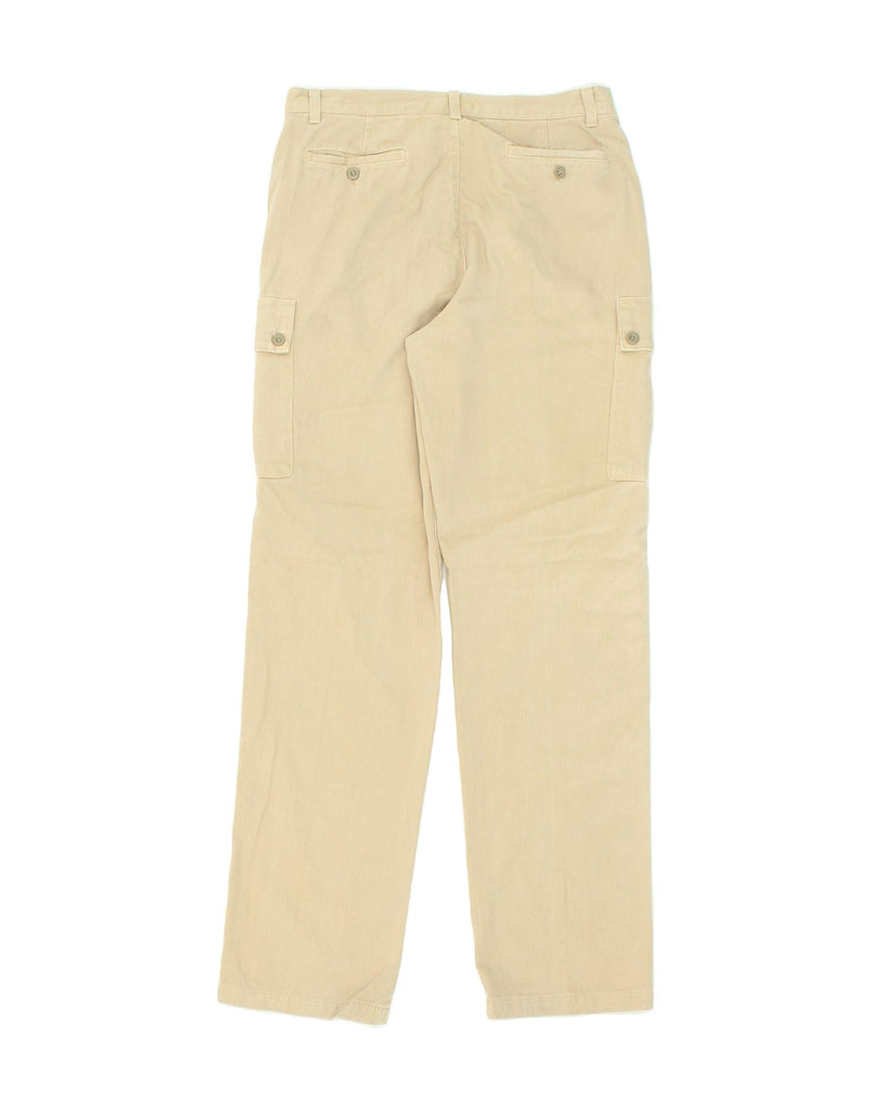 SISLEY Mens Straight Cargo Trousers IT 48 Medium W32 L33 Beige Cotton Vintage Sisley and Second-Hand Sisley from Messina Hembry 