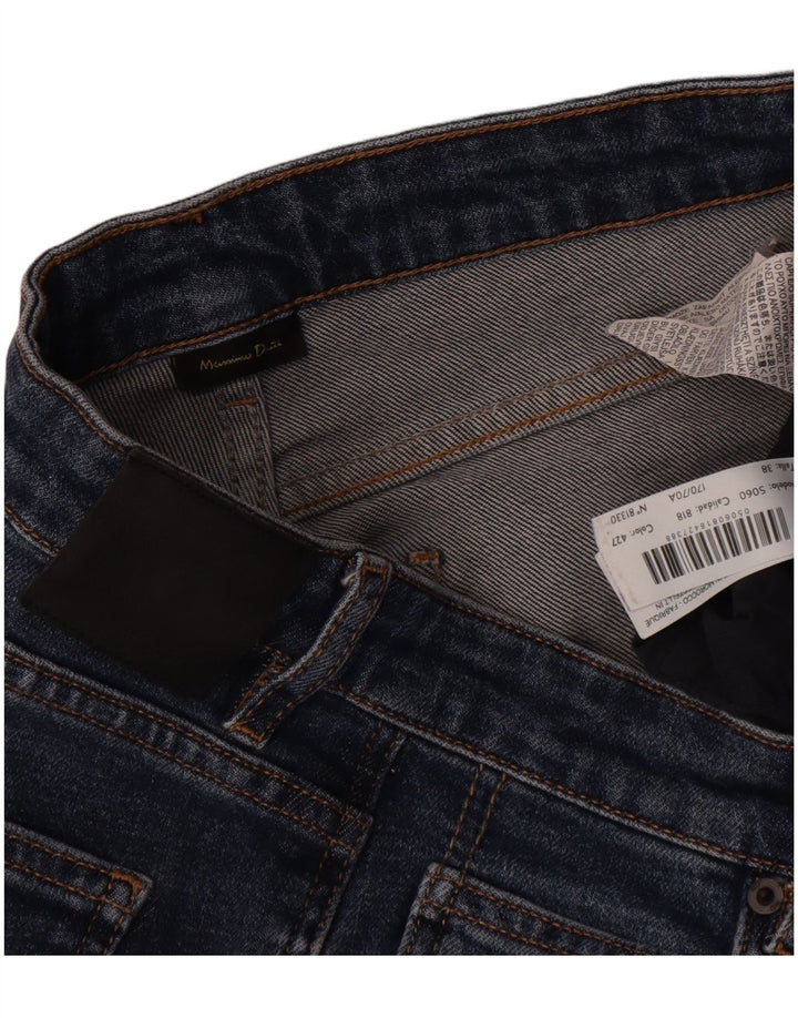 Massimo Dutti Womens Straight Jeans W30 L27 Blue Cotton
