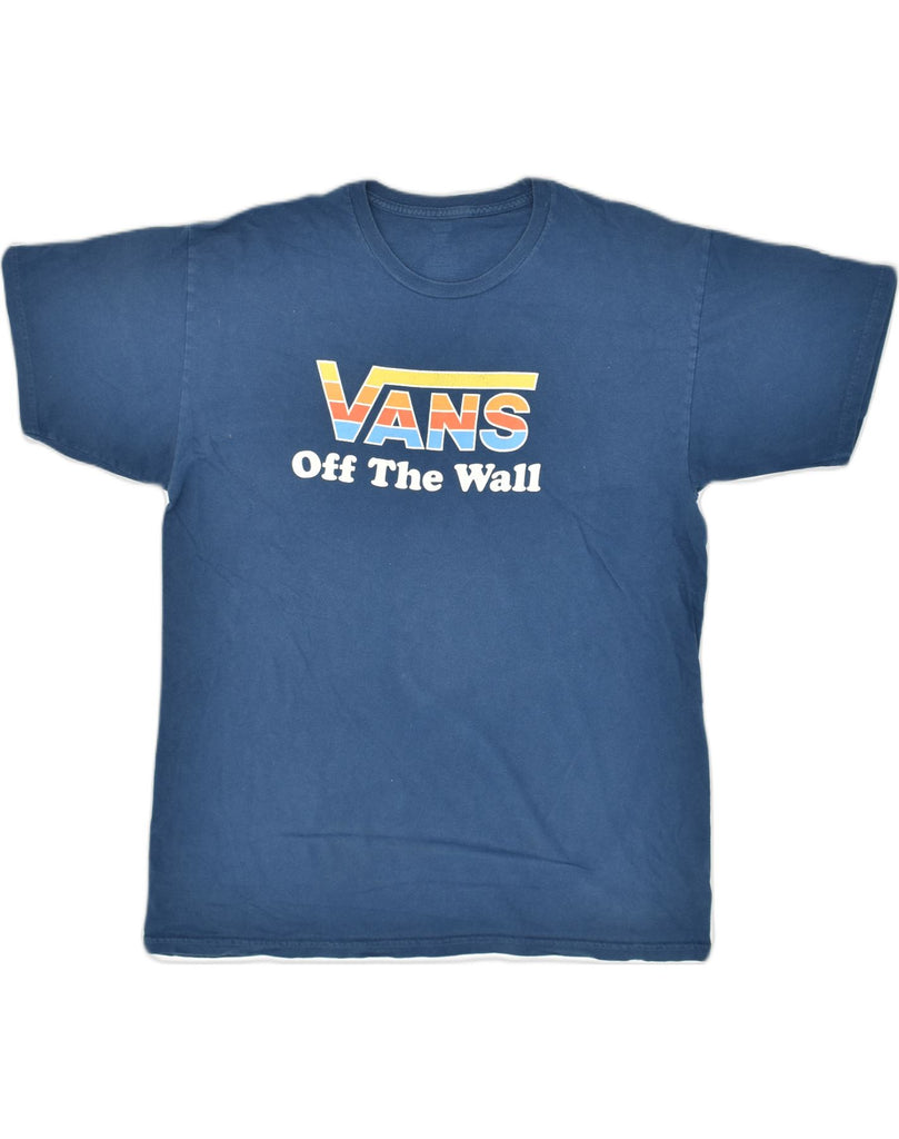 VANS Mens Graphic T-Shirt Top Medium Blue | Vintage Vans | Thrift | Second-Hand Vans | Used Clothing | Messina Hembry 