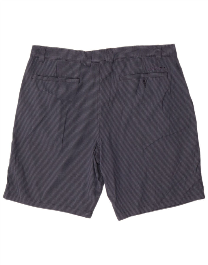 O'Neill Mens Chino Shorts W38 XL Navy Blue Pinstripe Polyester