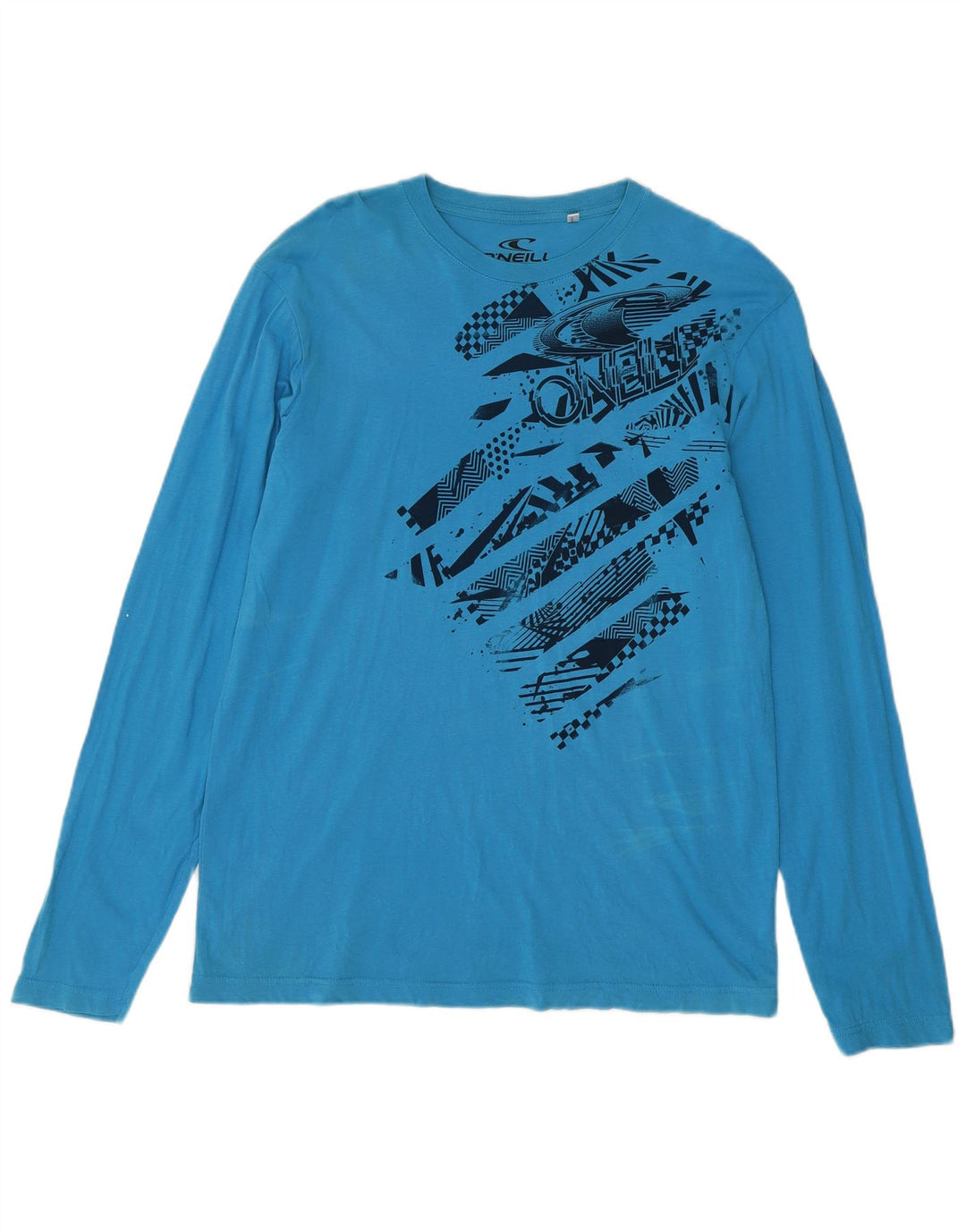 O'Neill Mens Graphic Top Long Sleeve Medium Blue Cotton