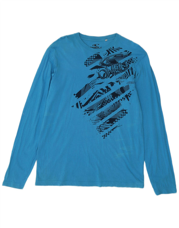 O'Neill Mens Graphic Top Long Sleeve Medium Blue Cotton