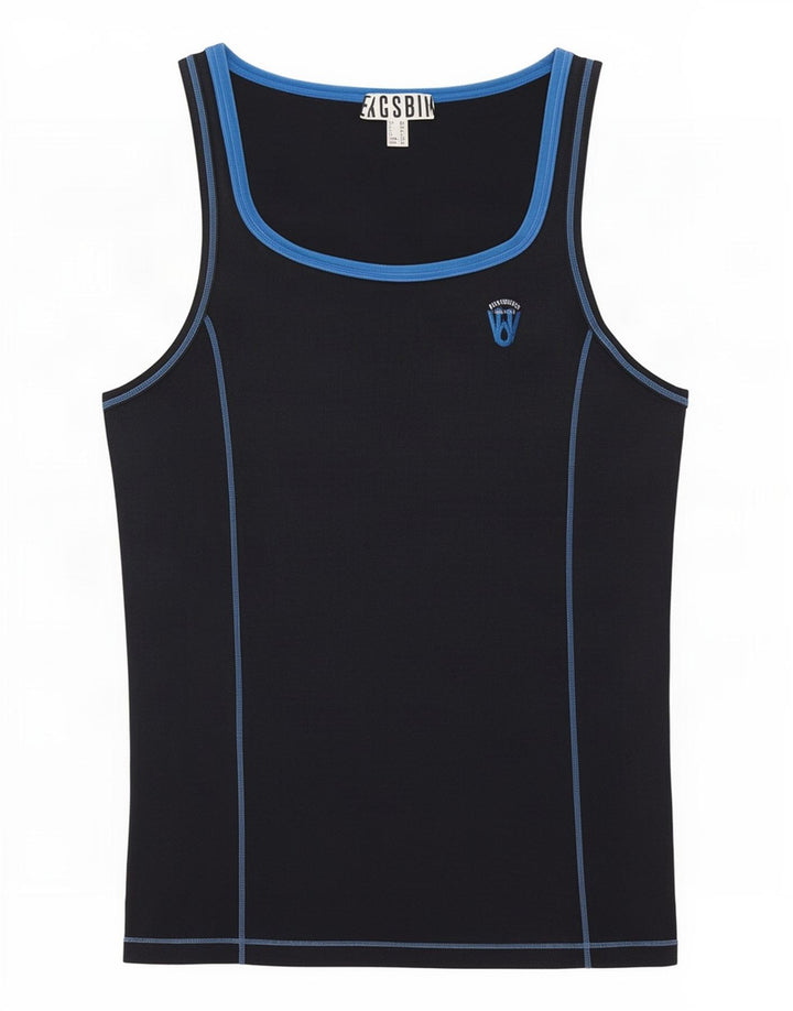 Bikkembergs Mens Vest Top Small Navy Blue