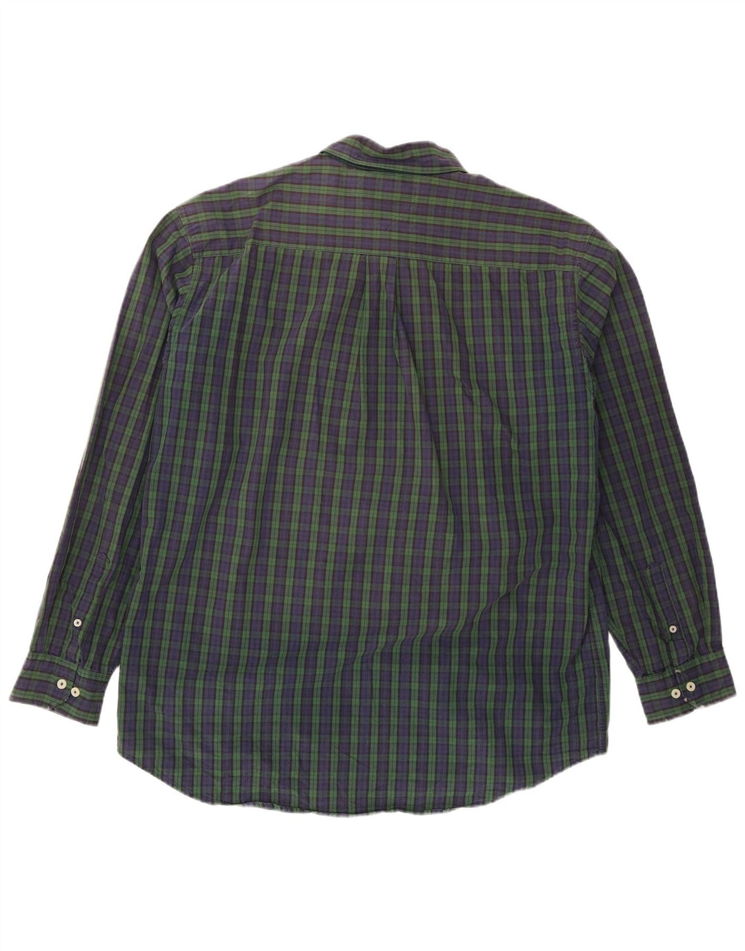 Tommy Hilfiger Mens Shirt XL Navy Blue Check Cotton