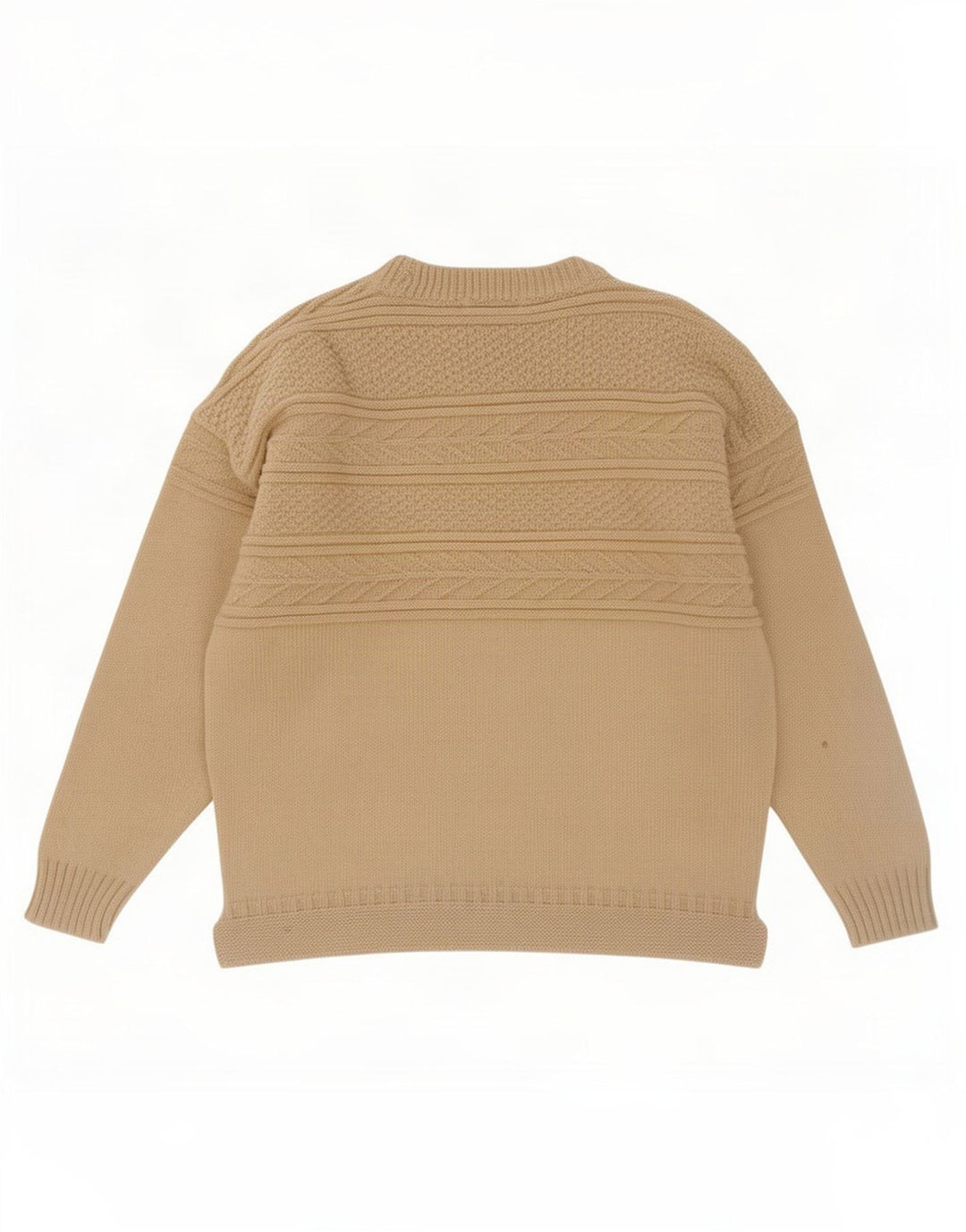 Vintage Mens Boat Neck Jumper Sweater XL Off White Wool