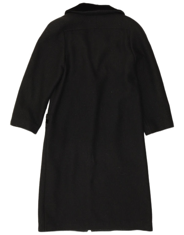 Vintage Womens Overcoat UK 12 Medium Black Colourblock New Wool