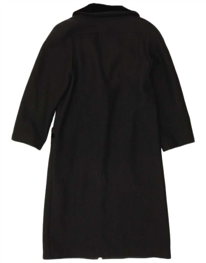 Vintage Womens Overcoat UK 12 Medium Black Colourblock New Wool