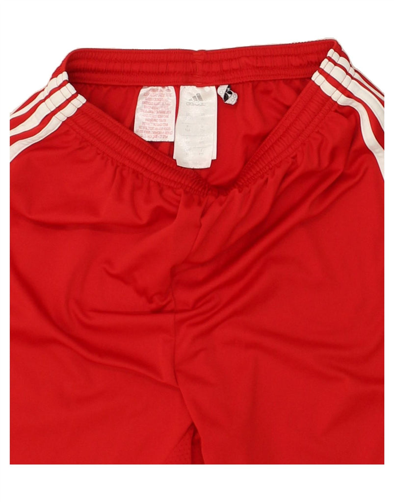 ADIDAS Boys FC Bayern Munchen Graphic Sport Shorts 15-16 Years Red Vintage Adidas and Second-Hand Adidas from Messina Hembry 