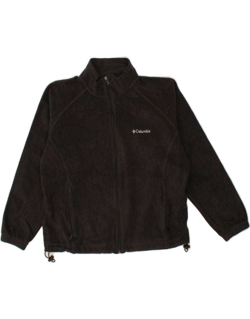 COLUMBIA Womens Oversized Fleece Jacket UK 18 XL Black Polyester Vintage Columbia and Second-Hand Columbia from Messina Hembry 