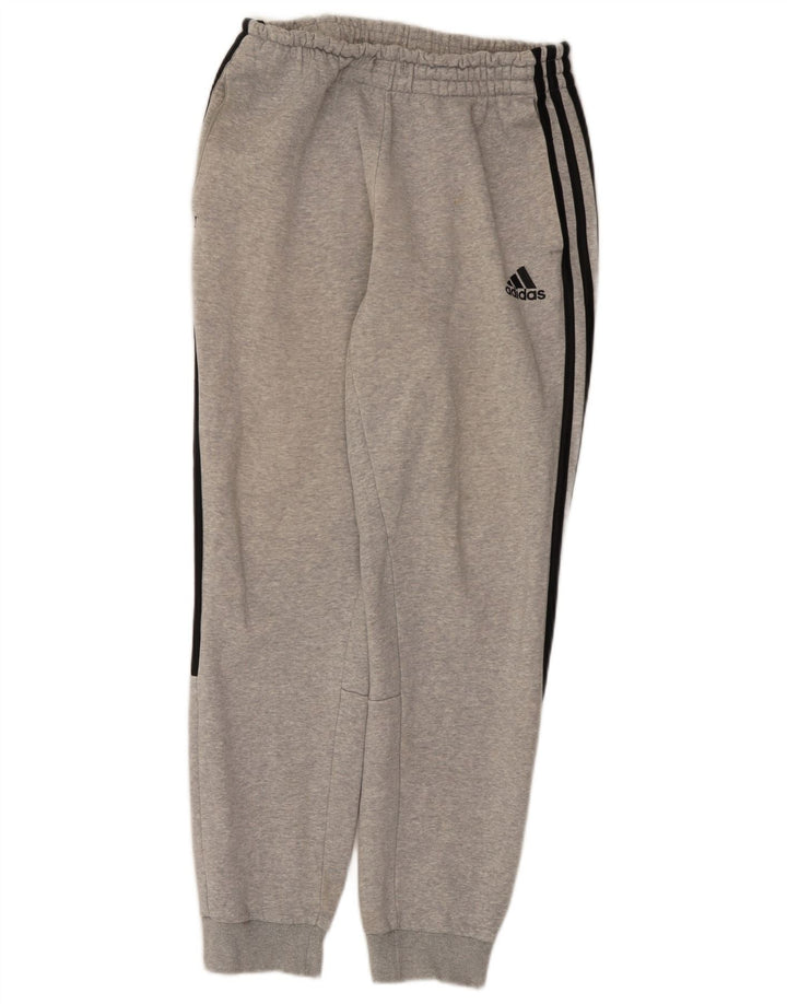 Adidas Mens Tracksuit Trousers Joggers Small Grey Cotton