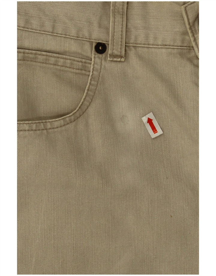 Armani Mens Straight Jeans W36 L28 Beige Cotton