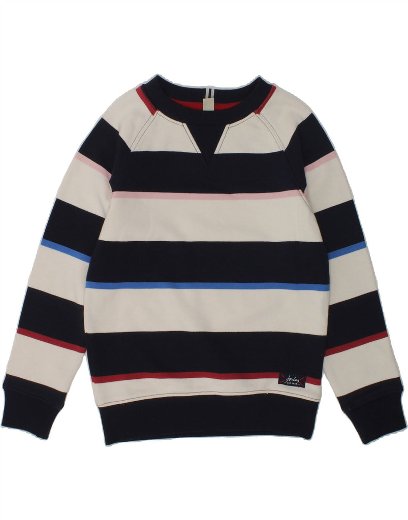 JOULES Girls Sweatshirt Jumper 5-6 Years Navy Blue Striped Cotton | Vintage Joules | Thrift | Second-Hand Joules | Used Clothing | Messina Hembry 