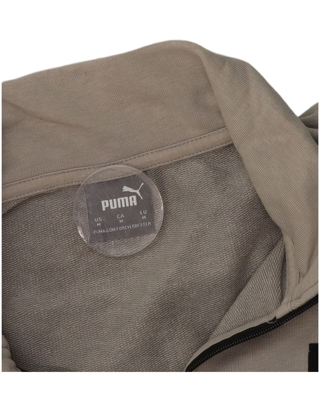 Puma Mens Zip Neck Sweatshirt Jumper Medium Grey