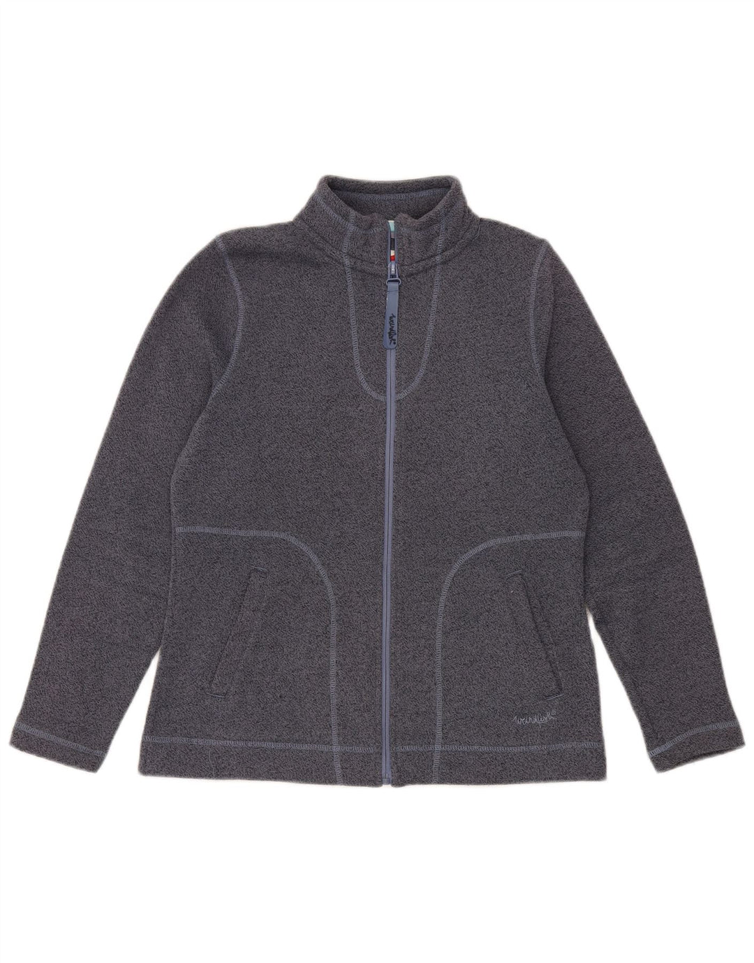 Weird Fish Womens Tracksuit Top Jacket UK 12 Medium Navy Blue Flecked