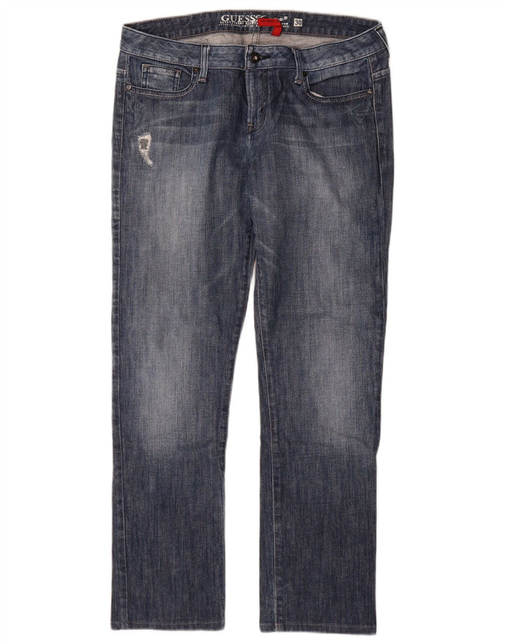 Guess Womens Slim Jeans W30 L30 Blue Cotton