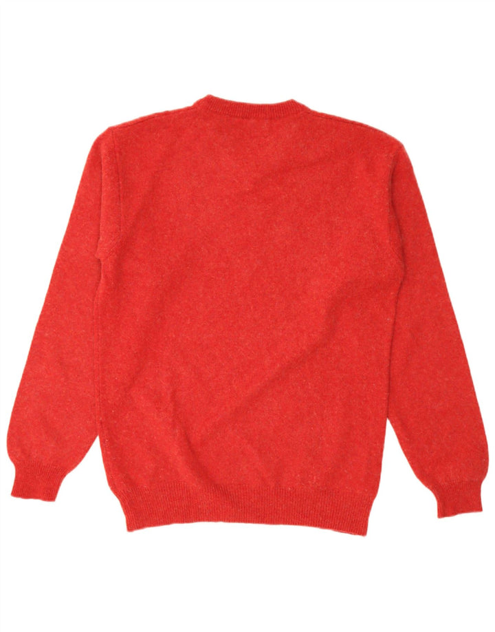 Marlboro Classics Mens V-Neck Jumper Sweater Medium Red Wool