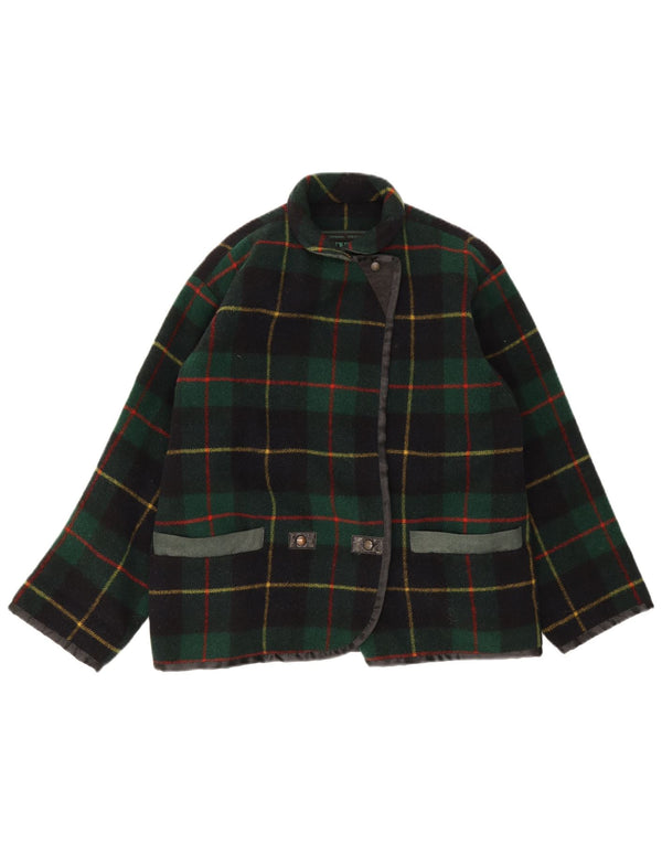 Penny Black Womens Loose Fit Blazer Jacket IT 40 Small Green Check Wool