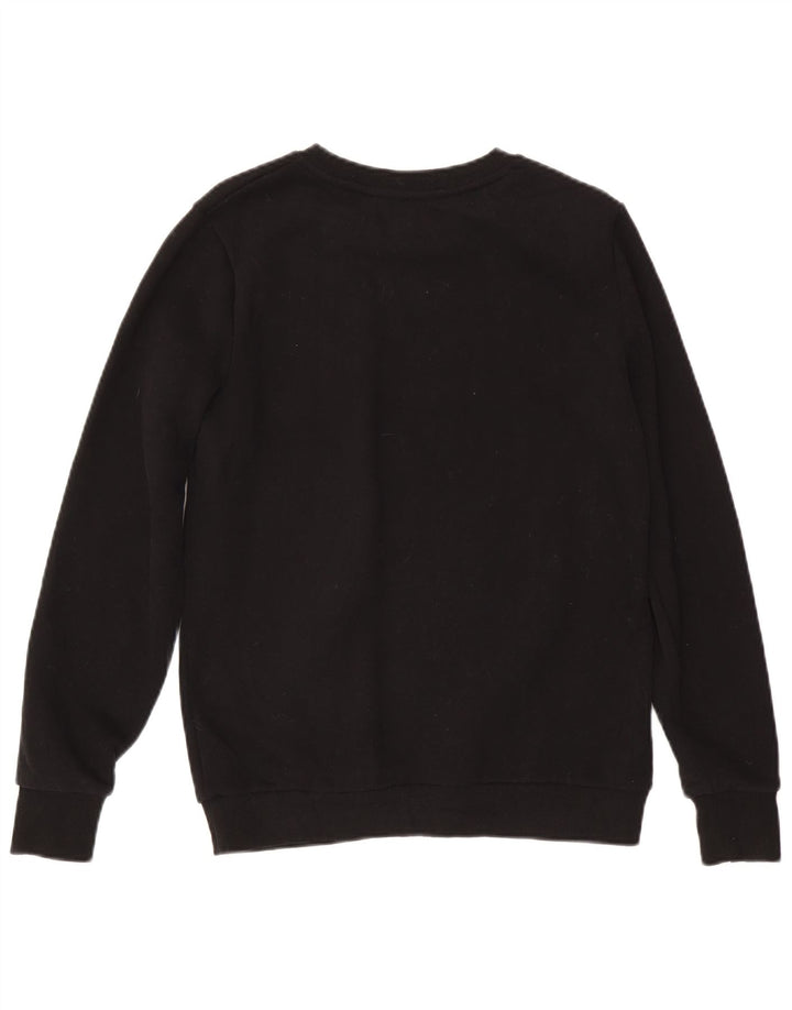 Superdry Womens Sweatshirt Jumper UK 14 Large Black Cotton