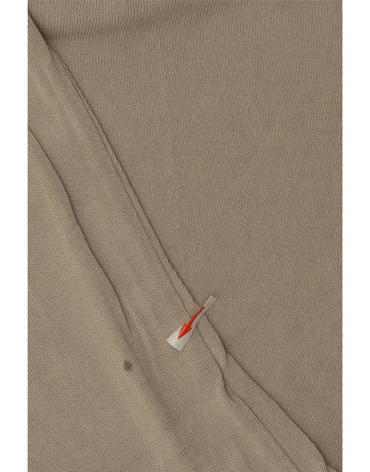 Zara Mens Long Sleeve Polo Shirt Medium Grey