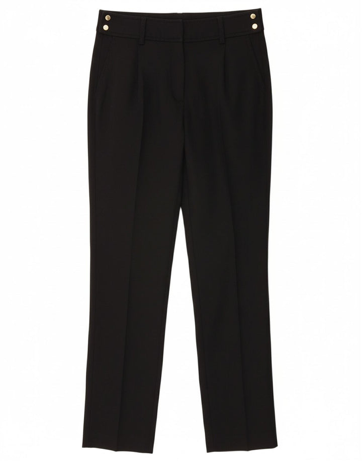 MASSIMO DUTTI Womens Slim Chino Trousers EU 38 Small W28 L28 Black