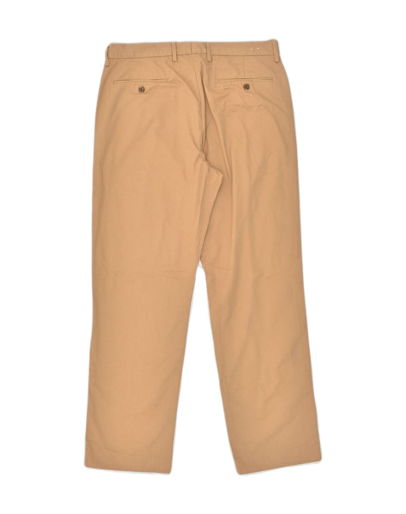 J. CREW Mens Straight Chino Trousers W34 L32 Brown Cotton | Vintage J. Crew | Thrift | Second-Hand J. Crew | Used Clothing | Messina Hembry 