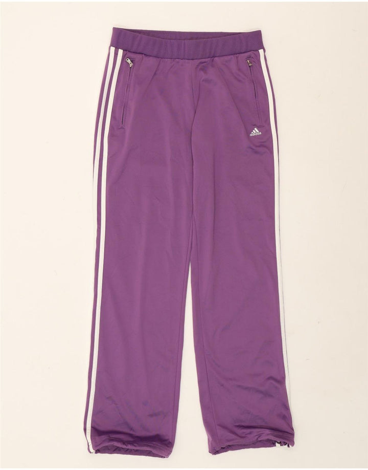 Adidas Womens Tracksuit Trousers UK 14 Medium Purple Polyester