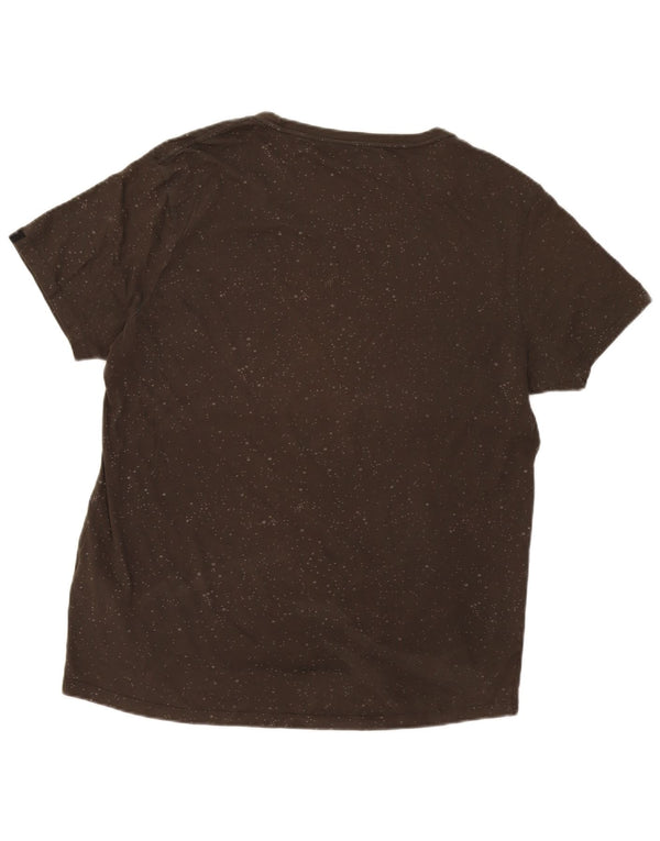 Levi's Mens Slim Fit T-Shirt Top Large Khaki Spotted Cotton
