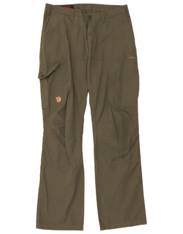 Fjall Raven Womens Bootcut Cargo Trousers EU 38 Medium W32 L33 Khaki